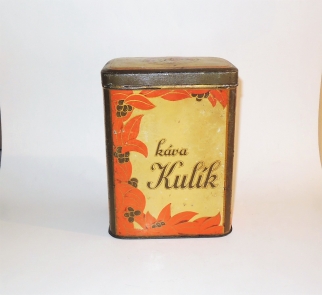 Káva Kulík - plech. krabice - 20.léta 20.stol.