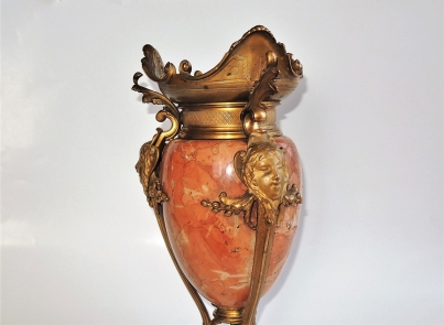 Váza - bronz/mramor - kon. 19.stol.